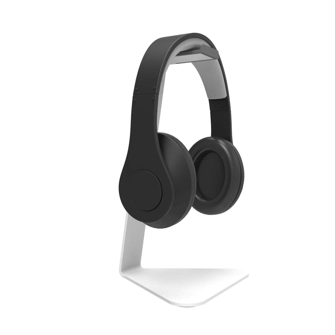 Kanto H1W Universal Headphone Stand with Curved Silicone Padding | White, White
