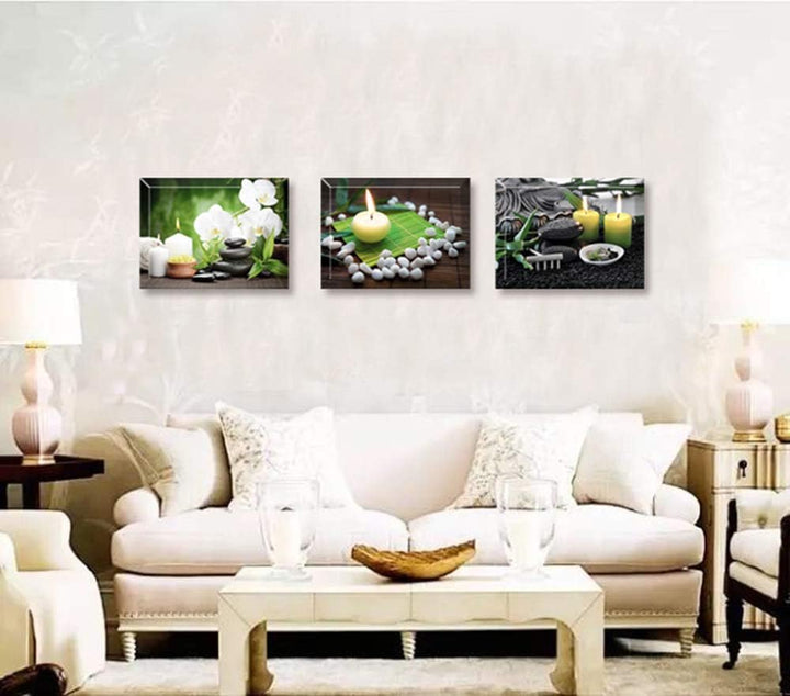 Piy Painting, Kunstdruck Auf Leinwand, Kerze und Stein Leinwand Foto Auf Keilrahmen, Landschaftbild