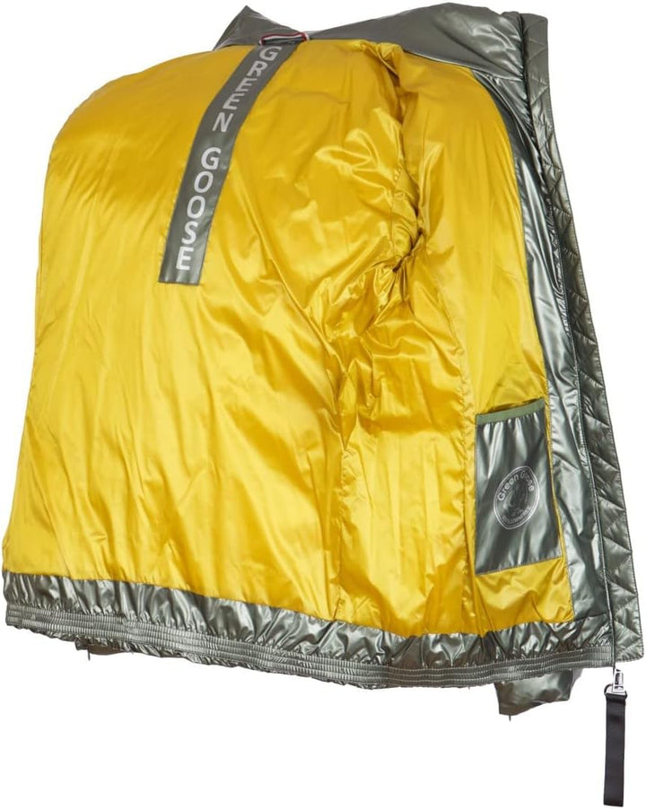 Green Goose Damen Kapuzenjacke 21447711 Diagonalstepp Whiskey Fb 225 40 Grün, 40 Grün
