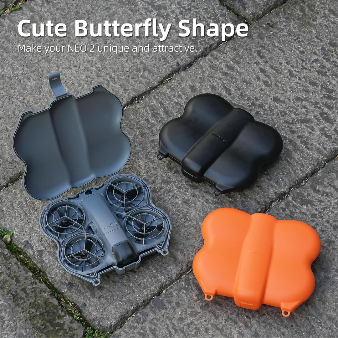 ZJRXM Neo 2 Tasche, Tragbar Hartschalen Schutz Case für DJI Neo 2 Drohne, Entzückend Schmetterlinge