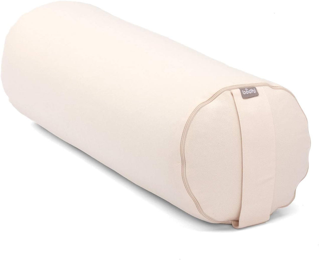 Bodhi Yoga Bolster | ECO Serie | Yogarolle mit Kapok-Füllung | Waschbarer Bezug aus 100% Bio-Baumwol