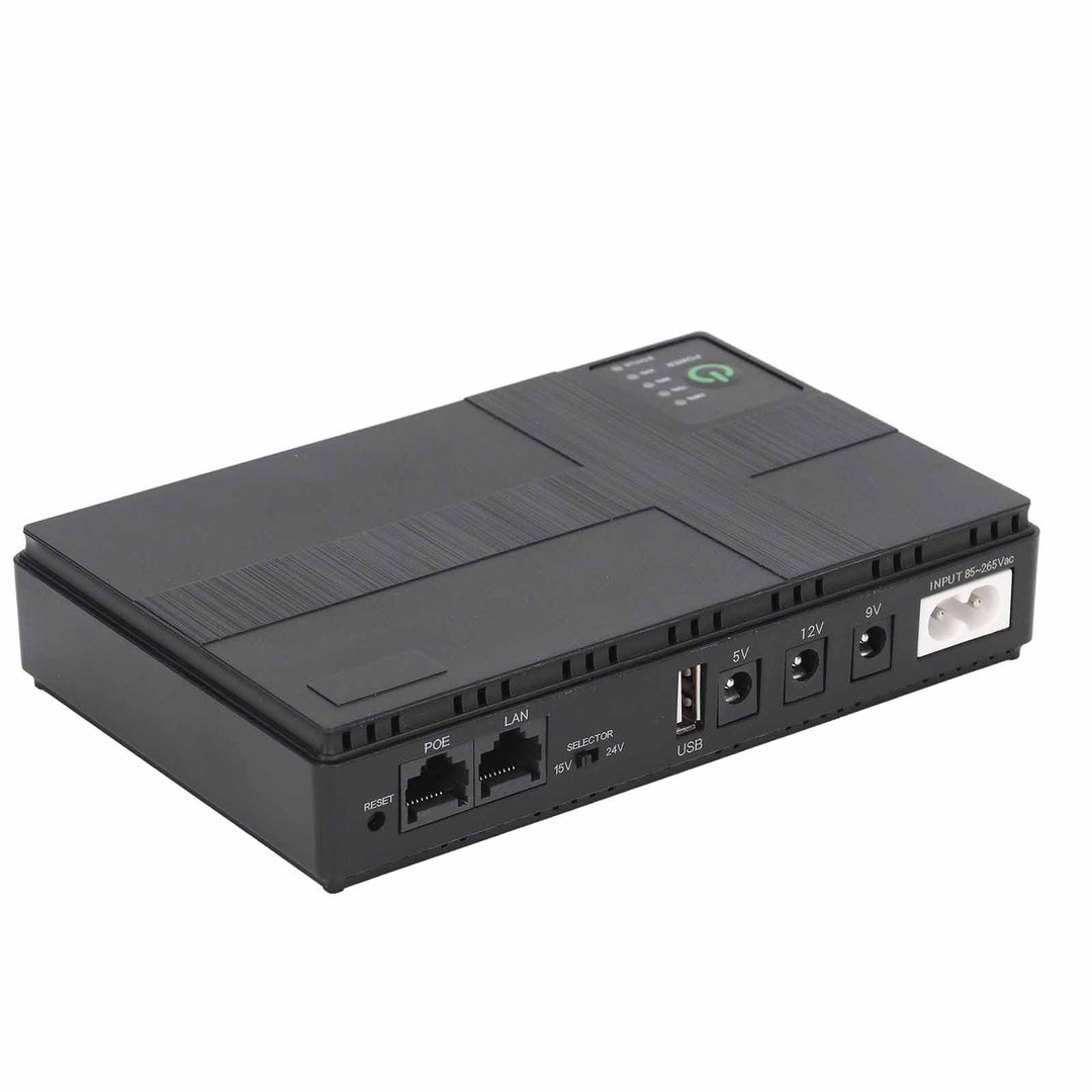 Mini UPS Batterie Backup, 10400mAh 18Wh Unterbrechungsfreie Stromversorgung mit DC 12V 9V 5V 2A Ausg
