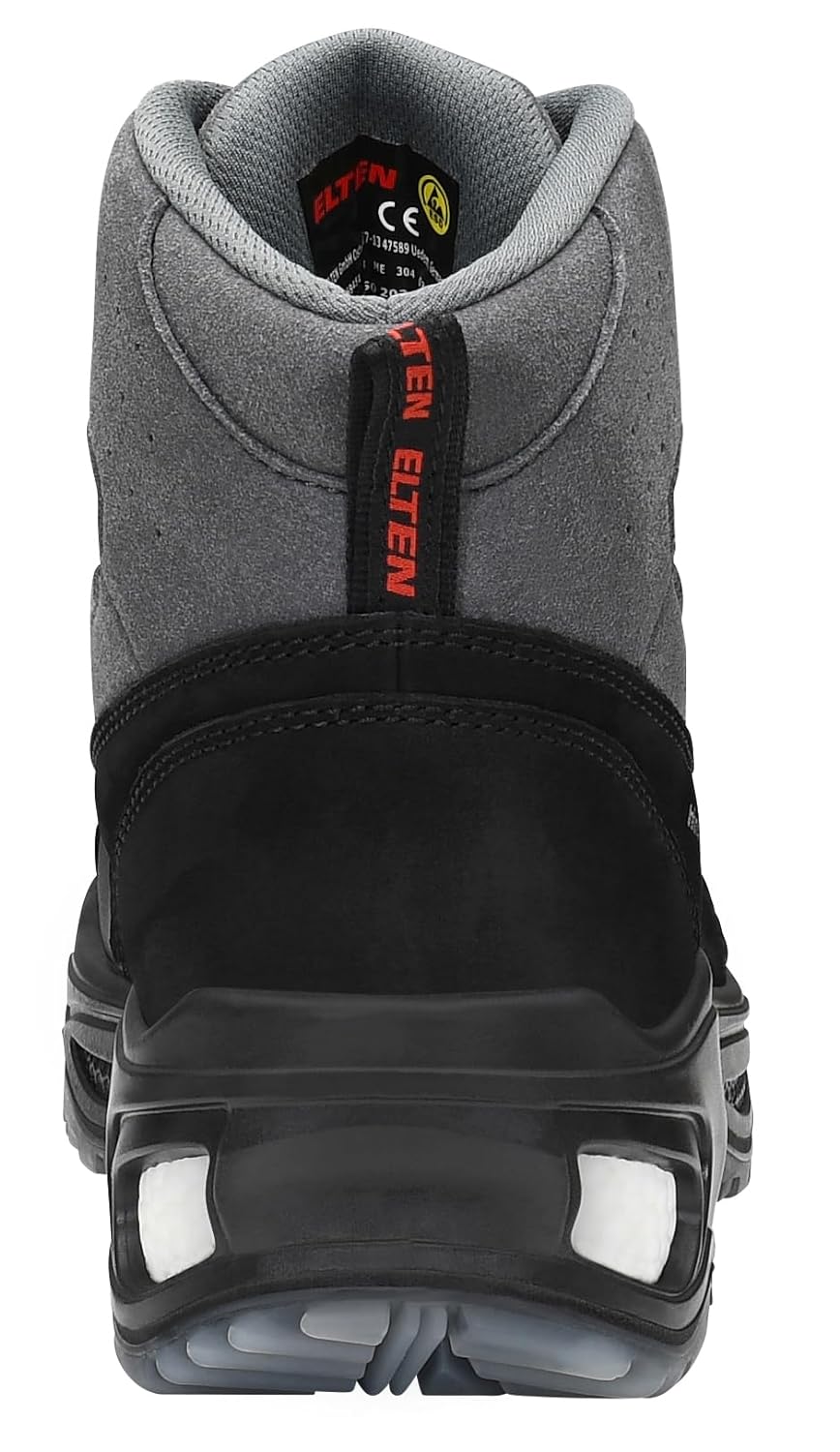 ELTEN Sicherheitsschuhe Miles Mid ESD S3, Herren, Leder, Kunststoffkappe (Leichter als Stahlkappe),