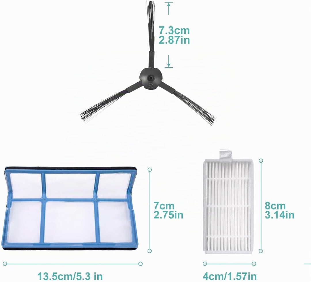 KEEPOW 10 Zubehör für ZACO V5sPro und V5x Saugroboter, Ersatzteile auch Kompatibel mit ILIFE V5s Pro
