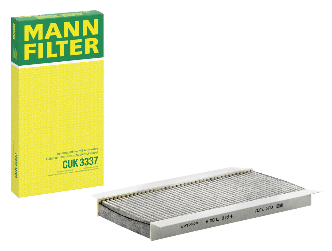 MANN-FILTER CUK 3337 Innenraumfilter – Pollenfilter mit Aktivkohle – Für PKW CUK Single, CUK Single