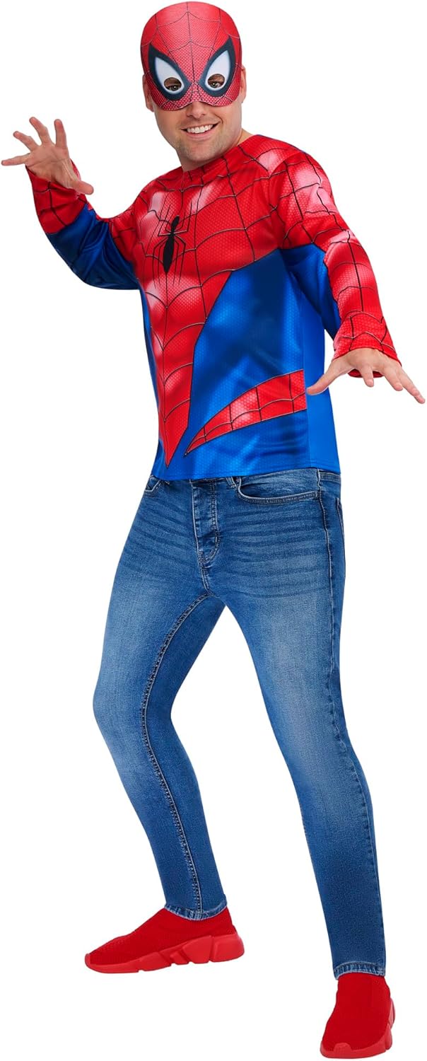 Rubies Offizielles Spider-Man Top, Erwachsenenkostüm, Grösse M-L