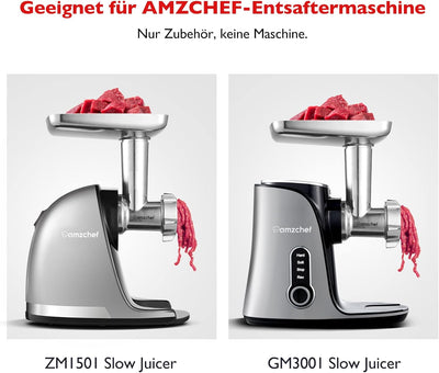 AMZCHEF Fleischwolf Zubehör für ZM1501 & GM3001 Slow Juicer - ZM1501 Zubehör - GM3001 Zubehör - Kein