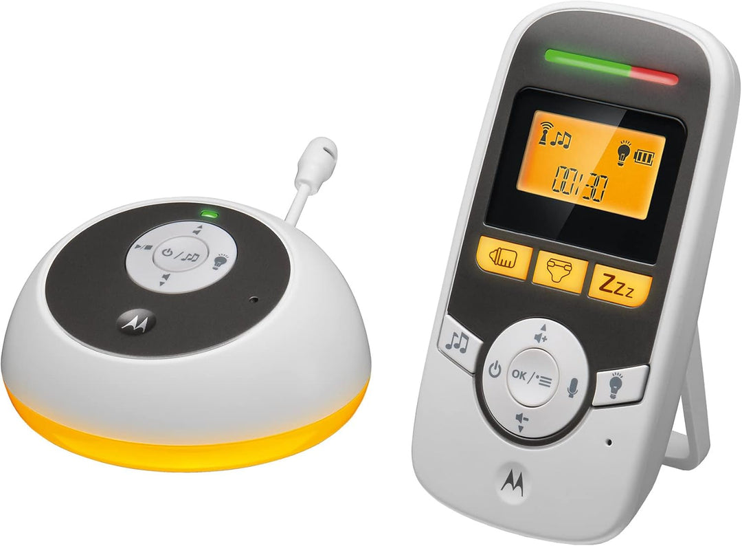 Motorola Baby MBP161TIMER - Digitales Audio Babyphone mit Display und Baby Care Timer - Weiss MBP 16