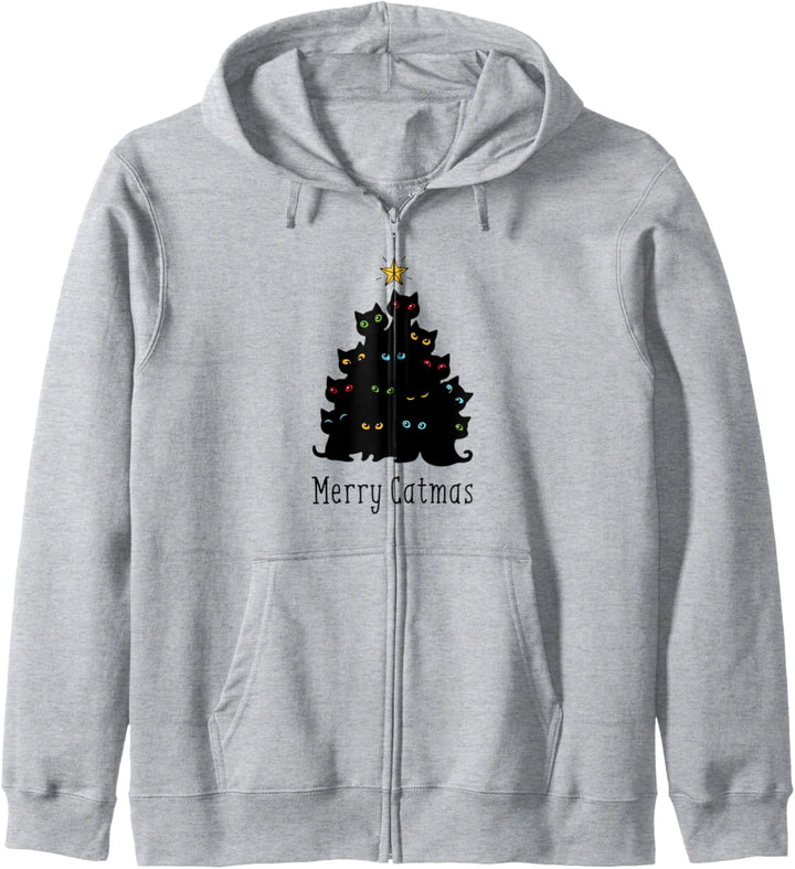 Merry Catmas, Katze Weihnachten Weihnachtsbaum Kapuzenjacke