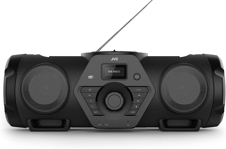 JVC Boomblaster RV-NB300DAB, 2 x 30 Watt, DAB+, UKW, Bluetooth, CD, USB, Line-In, Gitarren- & Mikrof