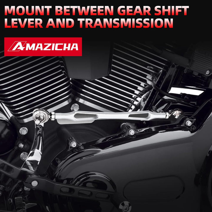 Amazicha Chrom Schaltgestänge kompatibel für Harley Davidson Softail Dyna Touring Road King Electra