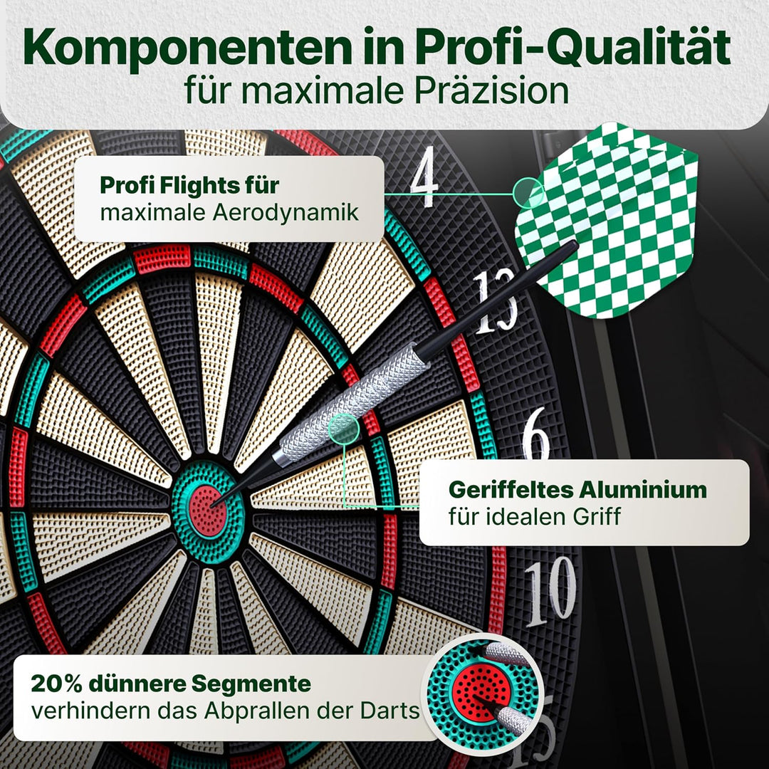 Ultrasport elektrisches Dartboard, mit und ohne Türen, Dartautomat für bis zu 16 Spieler, inklusive