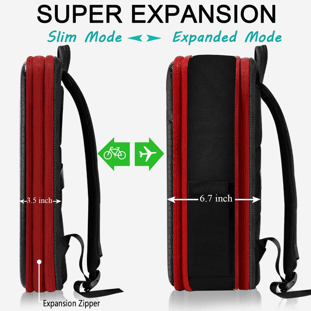 ZINZ Schlanker Laptop Rucksack 15,6 Zoll mit Variabler Kapazität, Diebstahlsicherer Business Tagesru