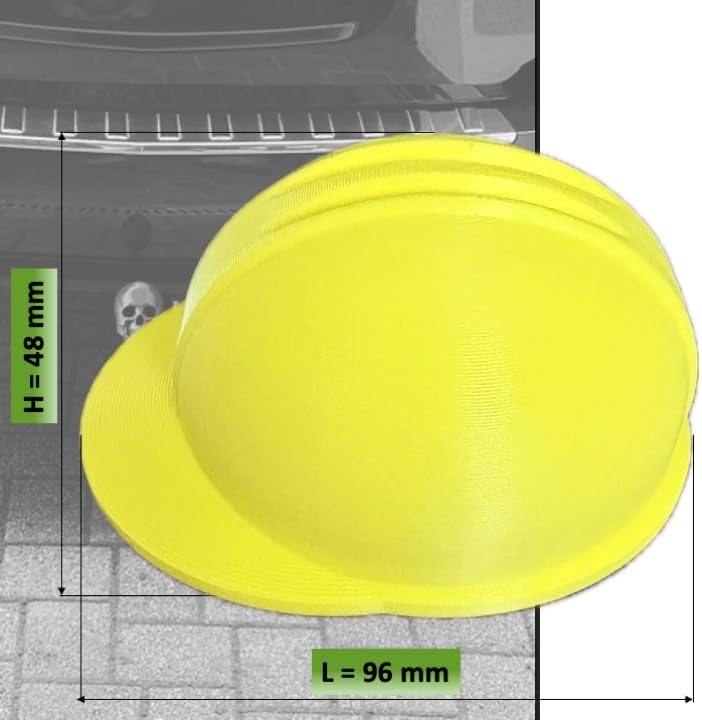 Abdeckkappe für Anhängerkupplung Bauarbeiterhelm - Abdeckung Kappe Schutzkappe Kugelkopf Bauhelm Bau