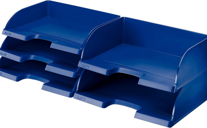 Leitz LLeitz Briefkorb Querformat A4, 5er Pack, Schwarz, Plus Serie, 52180095 Standard Schwarz 5 Stü