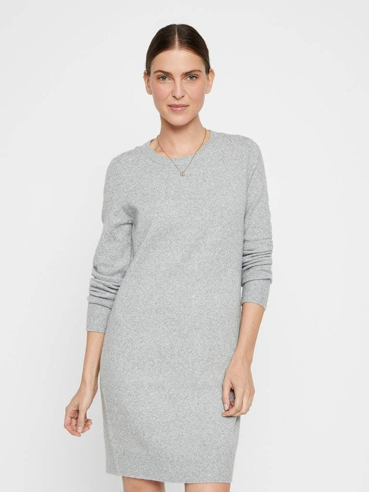 VERO MODA Damen Kleid 10215523 XS Light Grey Melange, XS Light Grey Melange