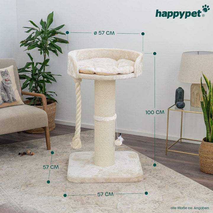HAPPYPET Premium Kratzbaum 'Balu' Grosse Katzen Stabil - Katzenbaum, Kletterbaum, für Maine Coon, Ra