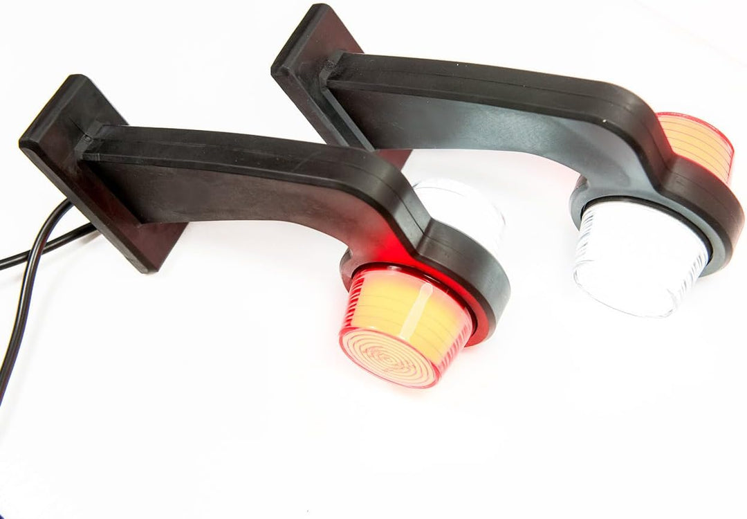 2 x LED Gummi Begrenzungsleuchte Seitenleuchte 12V 24V mit Old School STYLE NEON Positionsleuchte Au