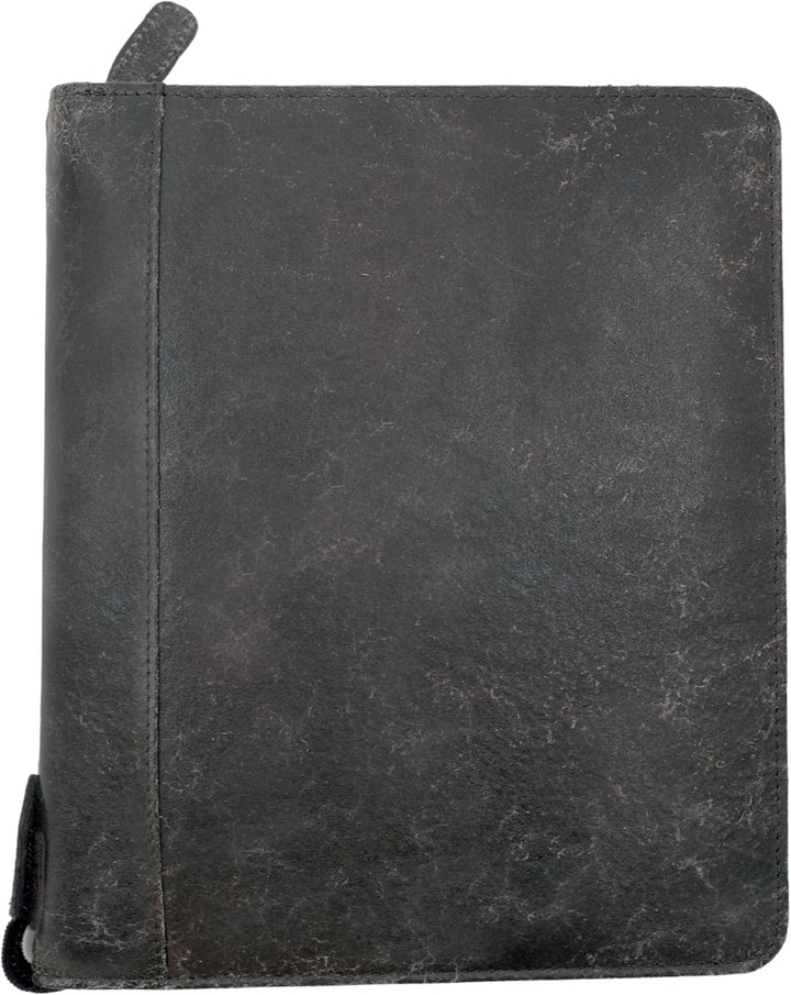 Bind 15503 - Systemplaner Mappe aus split washed Leder in Vintage Optik, braun, ca. 24,5 × 20 × 4 cm
