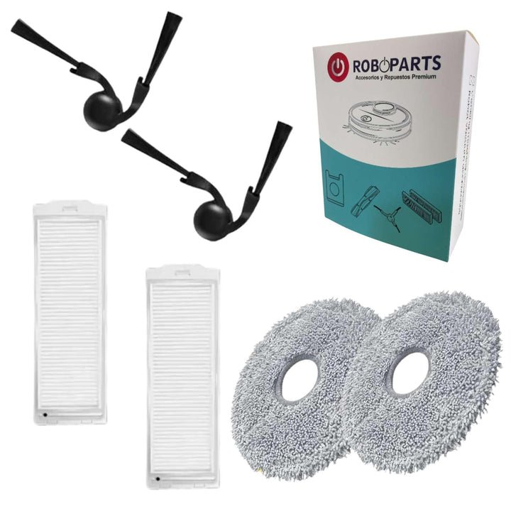 Roboparts® Ersatzteile, kompatibel mit Xiaomi S40 Pro/OV71GL. Seitenbürsten, Hepa-Filter und Ersatzw