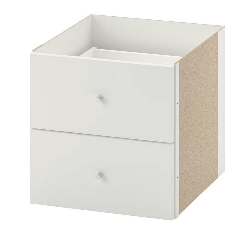 Ikea Kallax Einsatz mit 2 Schubladen, weiss, 33x33 cm