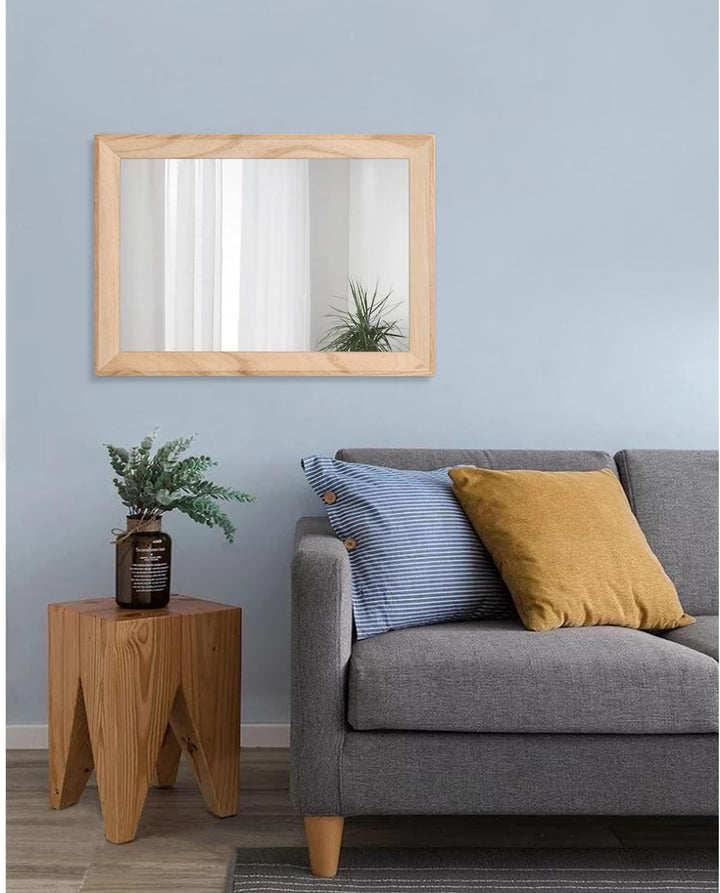AAZZKANG Spiegel Wand Rustikaler Holzrahmen Vintage Spiegel 50x40cm Badezimmer Schlafzimmer Dekorati