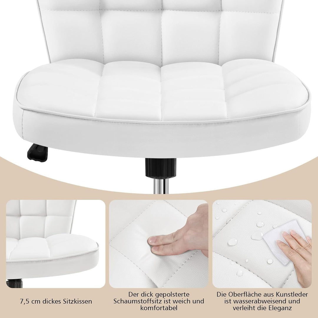 Yaheetech Bürostuhl Schreibtischstuhl Ergonomisch Drehstuhl höhenverstellbar Kosmetikhocker Chefsess