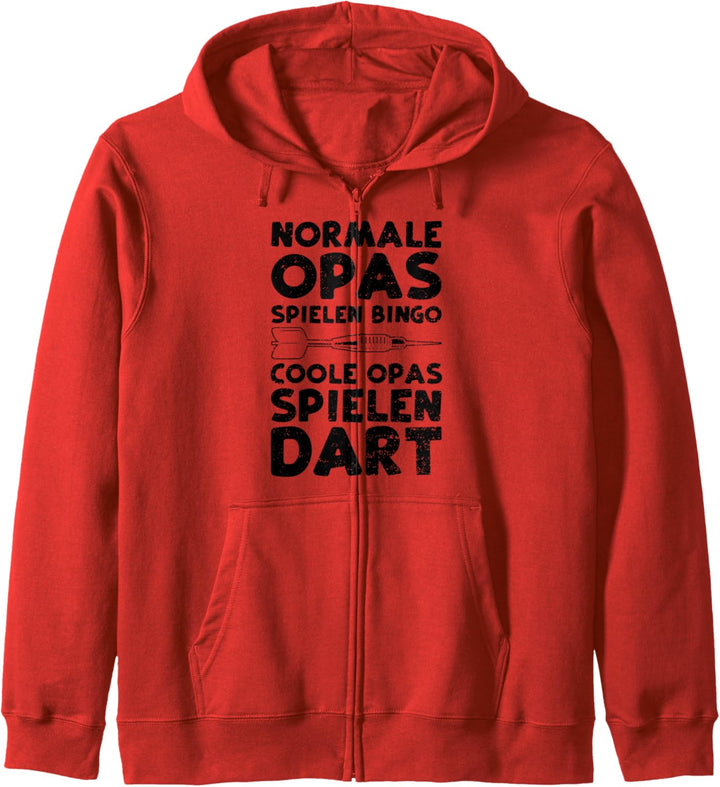 Opa: Normale Opas Spielen Bingo Coole Opas... Darts Sprüche Kapuzenjacke