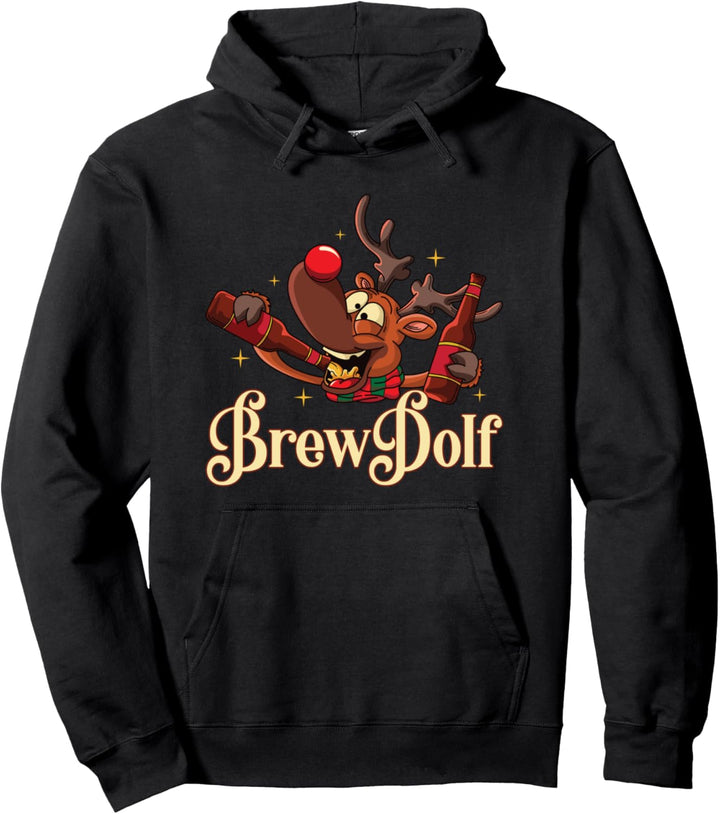 Brewdolph Lustiges Trinkrinken Rentier Craft Bier Pullover Hoodie