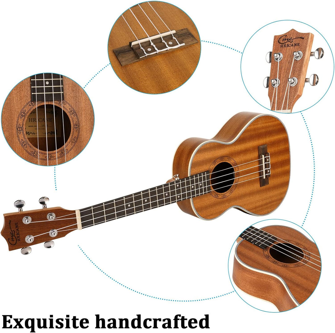 Hricane Ukulele Konzert Ukulele für Kinder Erwachsene Anfänger Starter 23 Zoll Professional Klein uk