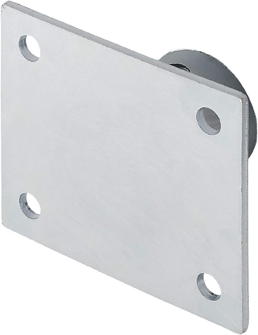 Preiswert & Gut 2X Halterung für Abstellstütze Silber – 115x100 mm Ø 51 mm 620 g Bohrungen Ø 10,5 mm