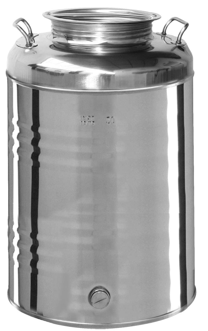 BIN Fasscontainer EDELSTAHL FÜR ÖL "OLIVARI" LT. 50.