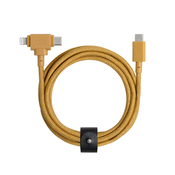 Native Union Belt Cable Duo – 1,5 m Universal-Ladekabel mit Ultra-Starkem Geflechtschlauch – Aus Rec