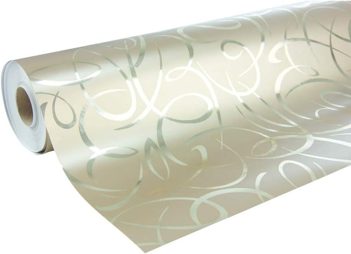 Clairefontaine 211892C Geschenkpapier Premium (50x0,70m, 80g/qm mit PP-Film) 1 Rolle Arabesque Gold