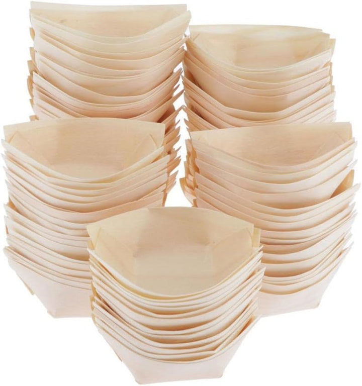 Schalen Teller 100 Set, Fingerfood Schälchen, Snack Schalen für Knabbereien, Tapas oder Sushi, plast