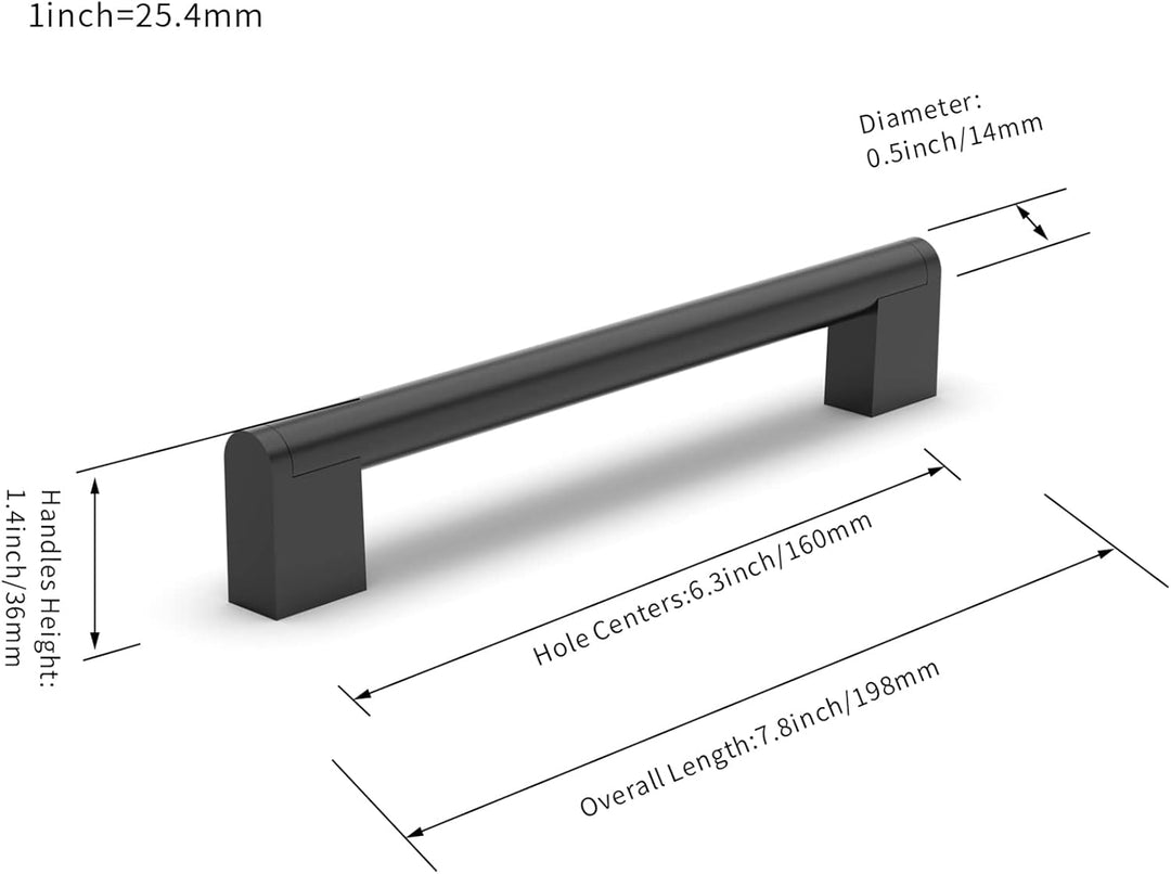 FURNIWARE 10 Stück Möbelgriffe, 160mm Bohrlochabstand Edelstahl Möbelgriffe Schrankgriffe Küche Kabi