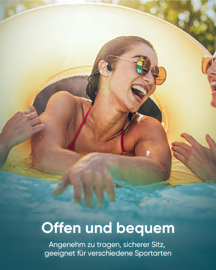 Guudsoud Kopfhörer Schwimmen,IP68 wasserdichte Knochenschall Kopfhörer mit MP3 Player 32GB Speicher,