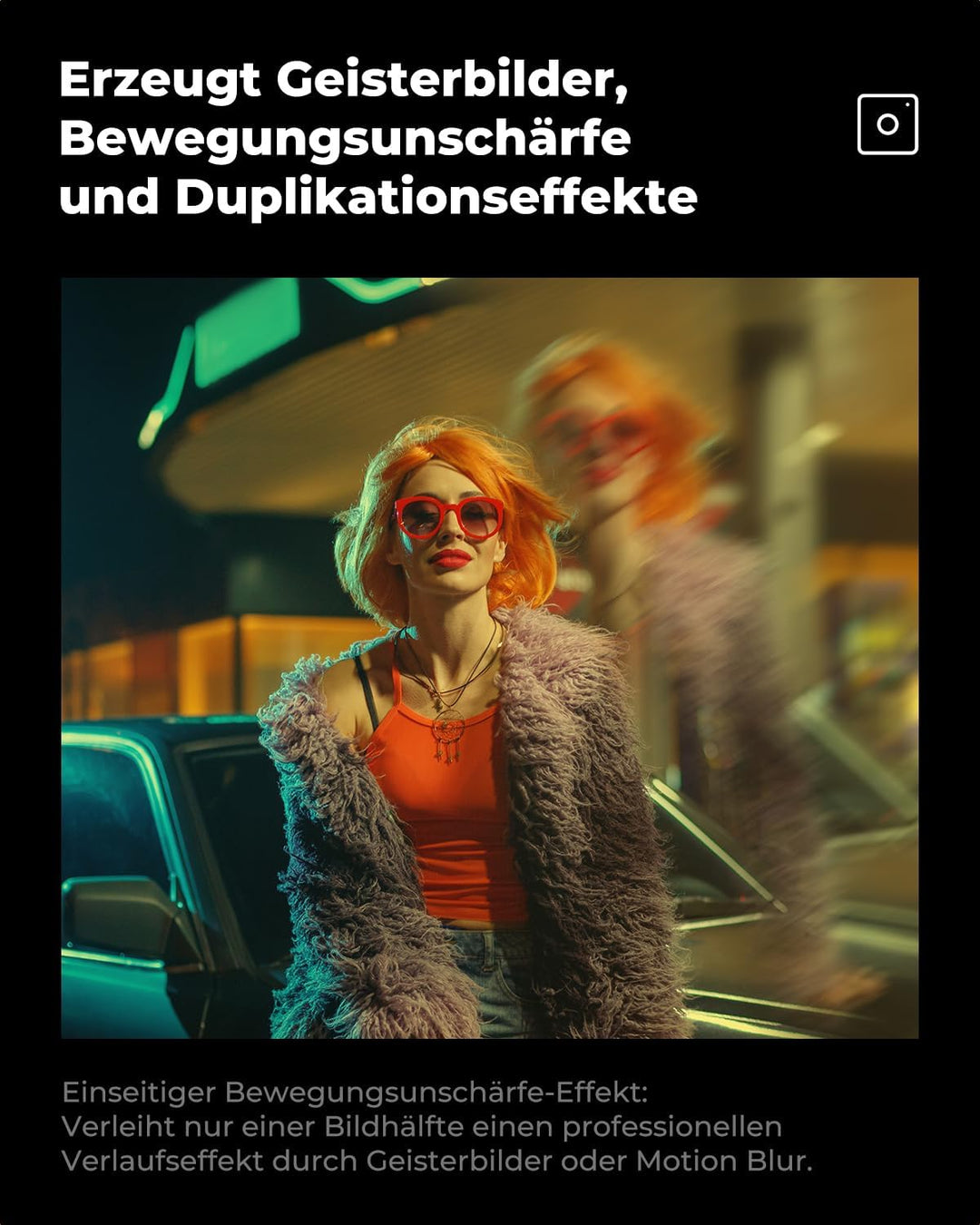 K&F CONCEPT 58mm Einzelbewegungsunschärfe-Effektfilter Optisches Glasprisma Spezialeffekt-Kameraobje