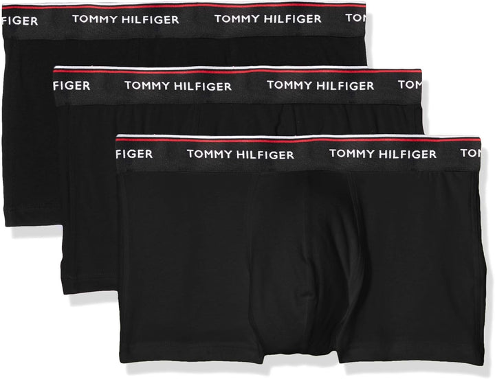 Tommy Hilfiger Herren 3er Pack Boxershorts Low Rise Trunks Baumwolle S Schwarz (Black), S Schwarz (B