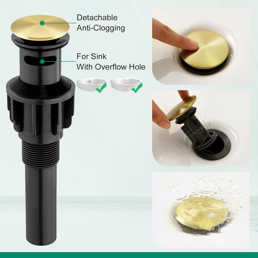 CREA Wasserfall Wasserhahn Bad,Waschtischarmatur Chrom mit Keramikventil, Mischbatterie Waschbecken