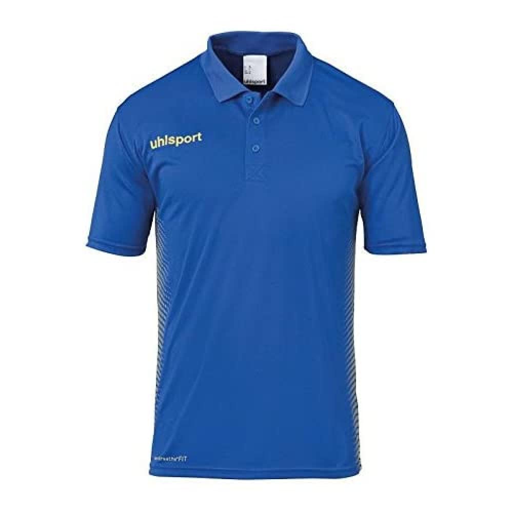 uhlsport Herren Score Polo Shirt Herren Poloshirt, L Azurblau/Limonengelb
