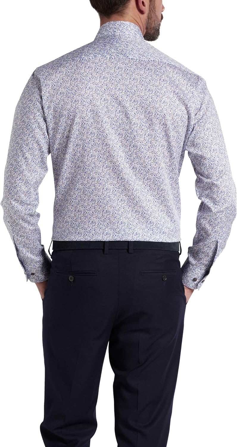 eterna Langarm Hemd Modern Fit Twill Bedruckt