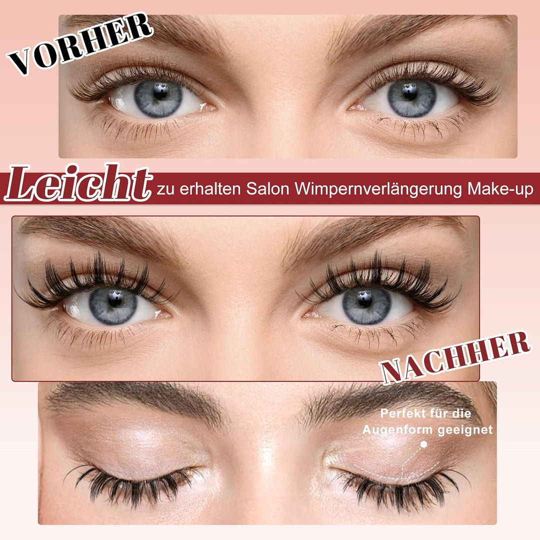 Higu clace Magnetische Wimpern,Magnet Wimpern Ohne Eyeliner,Magnetische Wimpern mit Applikator,Wimpe