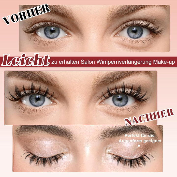 Higu clace Magnetische Wimpern,Magnet Wimpern Ohne Eyeliner,Magnetische Wimpern mit Applikator,Wimpe