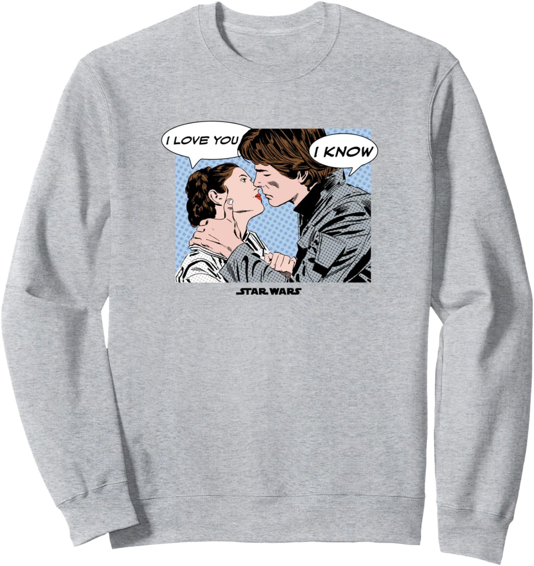 Star Wars I Love You Princess Leia And Han Solo Black Sweatshirt