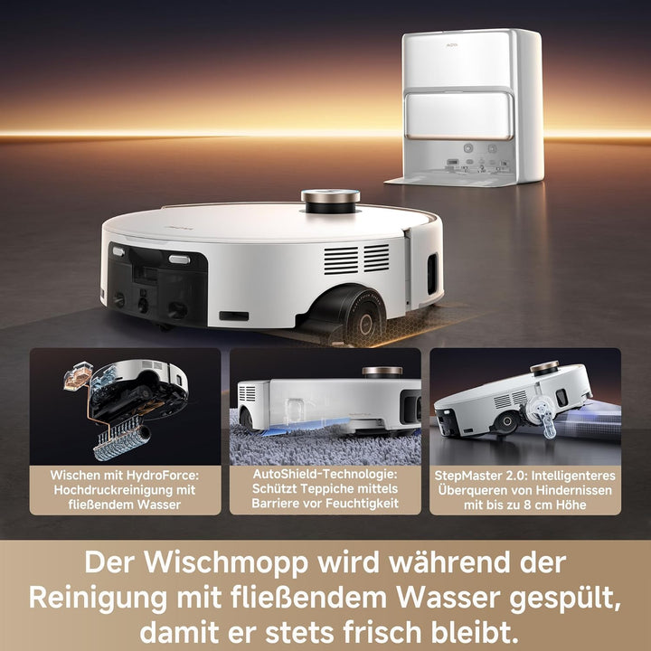 Mova Z60 Ultra Roller Complete Saugroboter mit Wischfunktion, HydroForce-Wischen, AutoShield-Technol