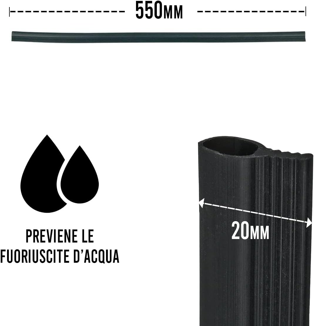 BSSTORE 481246668912 Türdichtung für Geschirrspüler, Unterseite - Universal kompatibel für - 550 mm