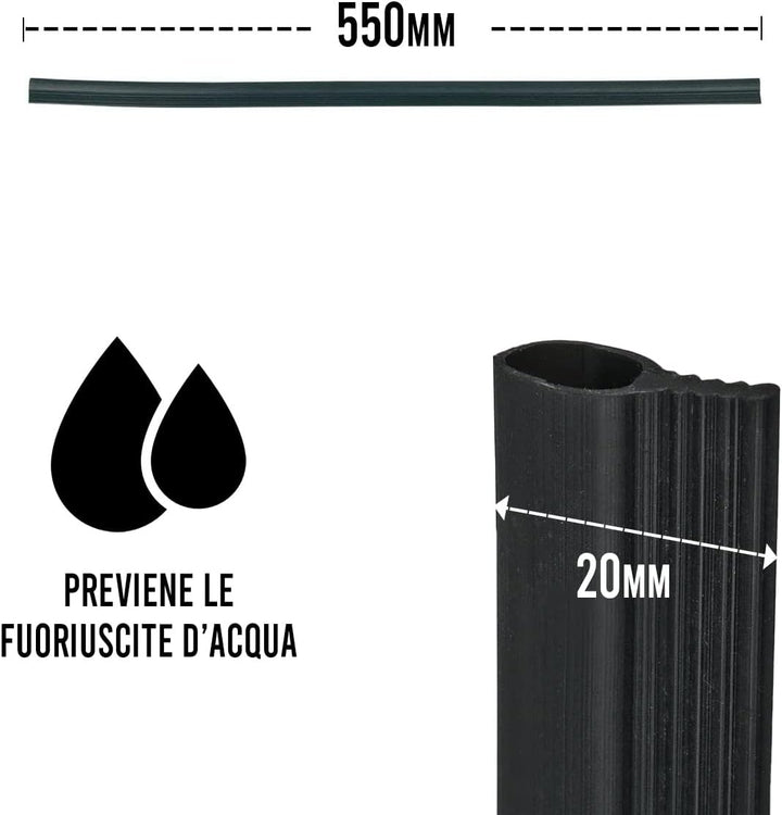 BSSTORE 481246668912 Türdichtung für Geschirrspüler, Unterseite - Universal kompatibel für - 550 mm