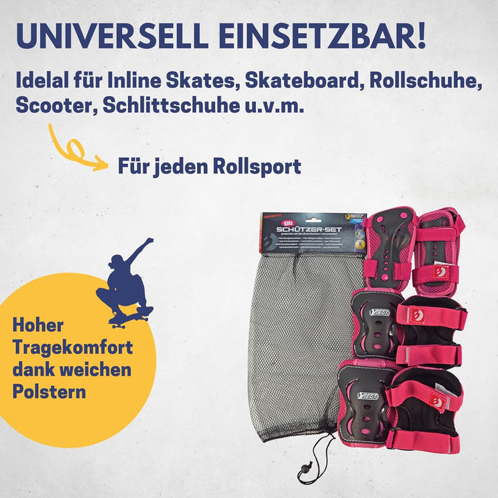 Best Sporting Schützer Set HQ für Kinder I Ellenbogenschoner/Handrückenschoner/Knieschoner I hochwer