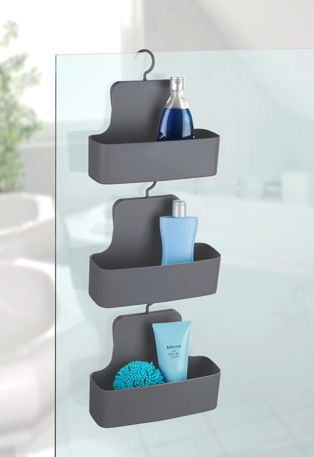 WENKO Duschcaddy Mod. Barcelona, Duschregal zum Hängen, mit beweglichem Haken, Spezial-Kunststoff (b